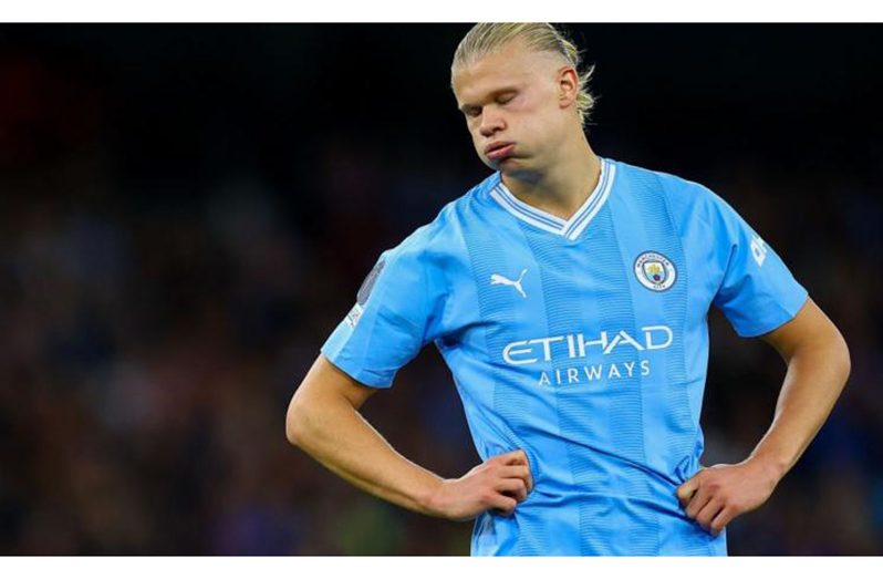 Erling Haaland hit the crossbar in the first half with a header and had plenty of chances.
