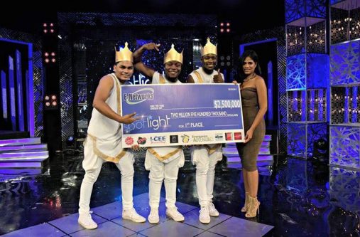 Carlus, Seon and Jemal collecting their millions from Remix Chick, Macaela Cameron