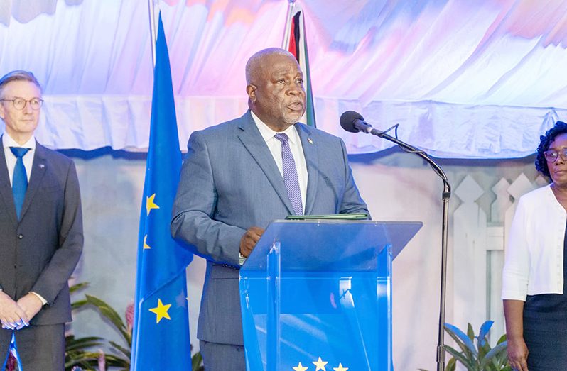 Citing that the European Union has been an important trading partner, Prime Minister, Brigadier (Ret’d) Mark Phillips has said that Guyana looks forward to strengthening the relationship