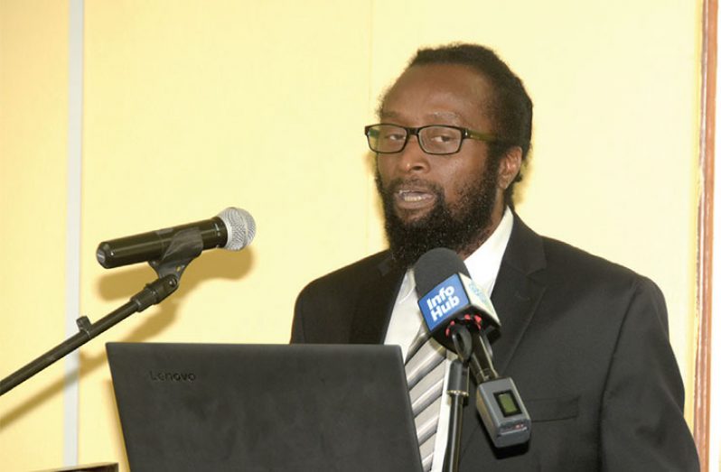 GSDS Coordination Desk National Coordinator Eustace Alexander (Adrian Narine photo)