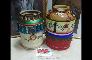 Upcycled glass jars (All photos courtesy of Everything Makes Craft Facebook)
