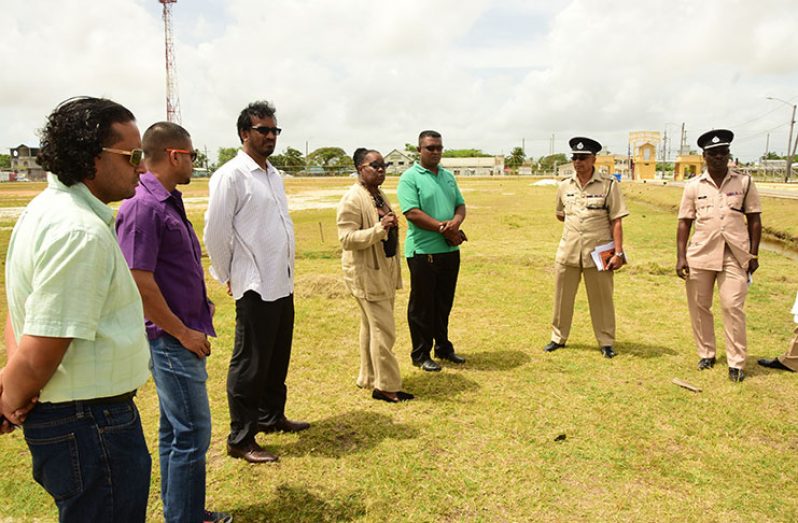 Members of the planning committee meet to discuss the arrangements at Leonora on Wednesday (Adrian Narine photo)