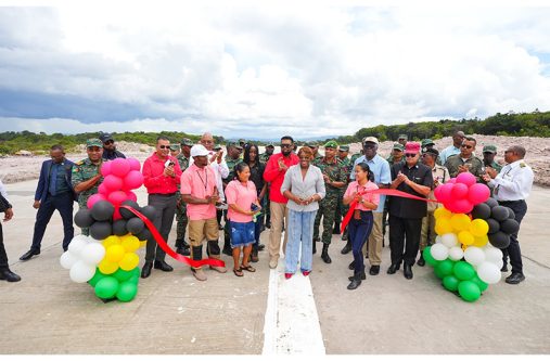 President, Dr. Irfaan Ali and Minister of Public Works, Bishop Juan Edghill, on Friday, commissioned the extension of the airstrip located in the Kaieteur National Park