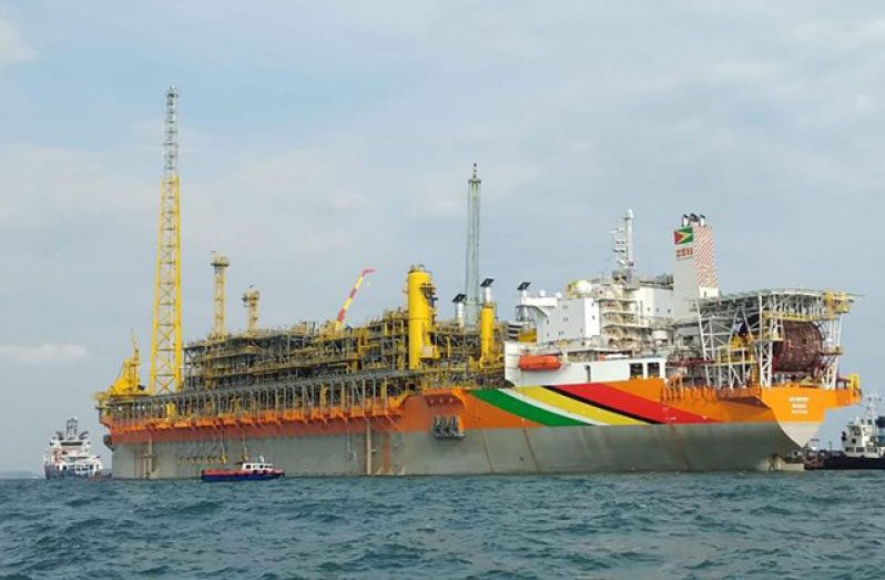 The Liza Destiny Floating Production Storage and Offloading (FPSO) operating in offshore Guyana