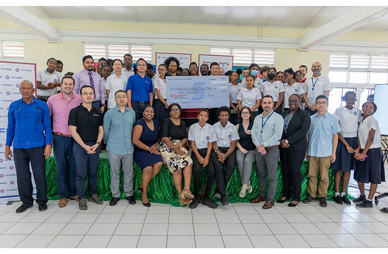 CNOOC Petroleum Guyana Limited (CPGL), one of the three joint venture partners in Guyana’s Stabroek offshore petroleum block, has come to the assistance of the Christ Church Secondary School with a cash donation of $4 million