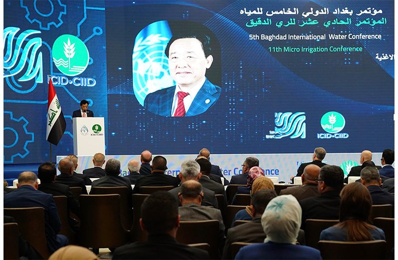 Director-General QU Dongyu told the conference in Baghdad that water is a strategic priority for FAO