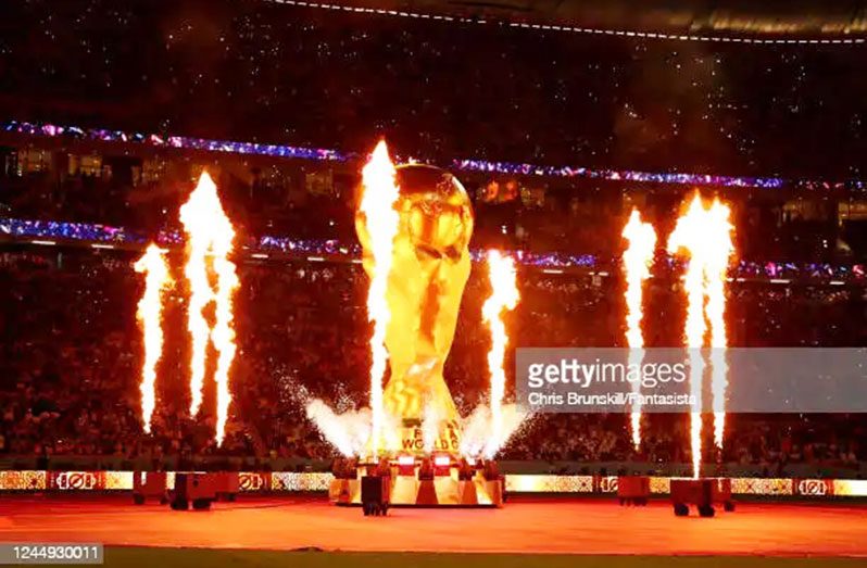 AL KHOR, QATAR - NOVEMBER 20: General View of the Opening Ceremony prior to the FIFA World Cup Qatar 2022 Group A match between Qatar and Ecuador at Al Bayt Stadium on November 20, 2022 in Al Khor, Qatar. (Photo by Chris Brunskill/Fantasista/Getty Images)