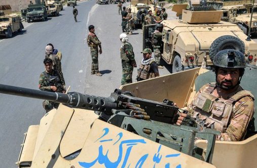 Afghan government forces are battling the Taliban in three key cities (BBC/GETTY IMAGE)