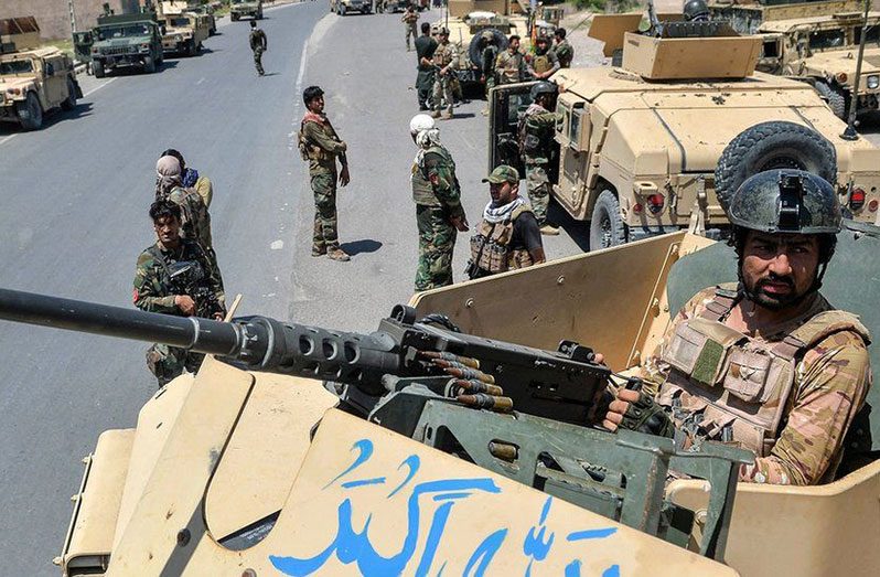 Afghan government forces are battling the Taliban in three key cities (BBC/GETTY IMAGE)