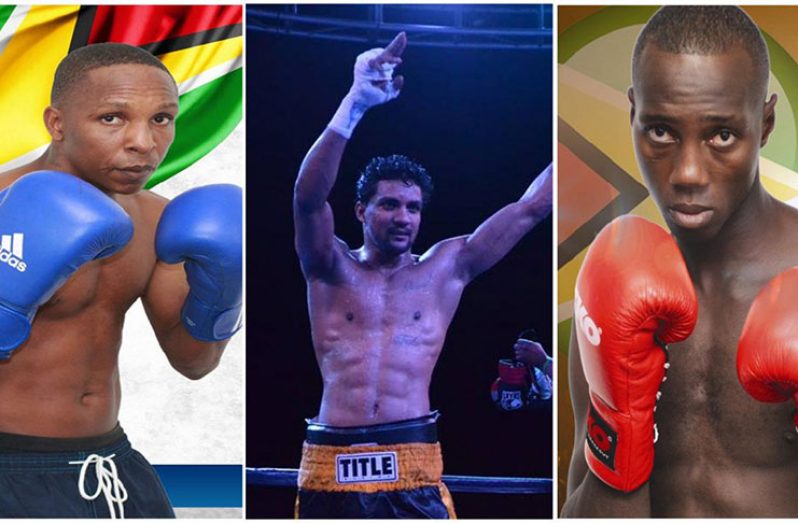From left: Dexter 'The Kid' Marques, Elton 'Coolie Bully' Dharry and Dexter 'Cobra' Gonsalves