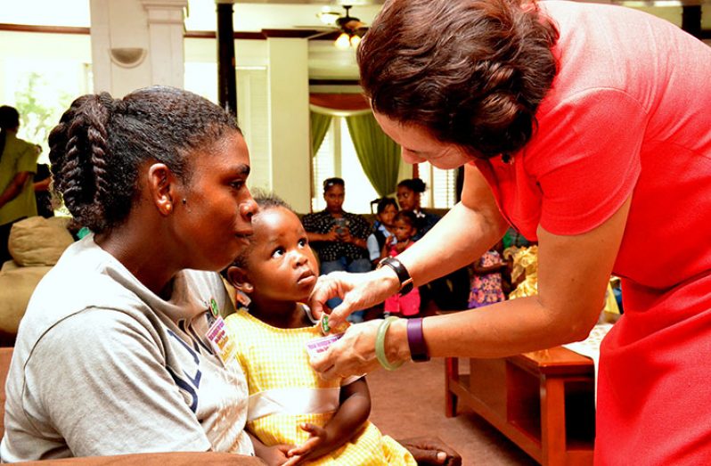 The work of the First Lady focuses on the empowerment of women and girls in Guyana