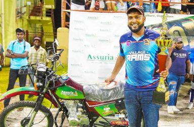 FLASHBACK! Omesh Danram of Village Rams was the Most Valuable Player in 2023 and got a new motorbike, compliments of Assuria Insurance