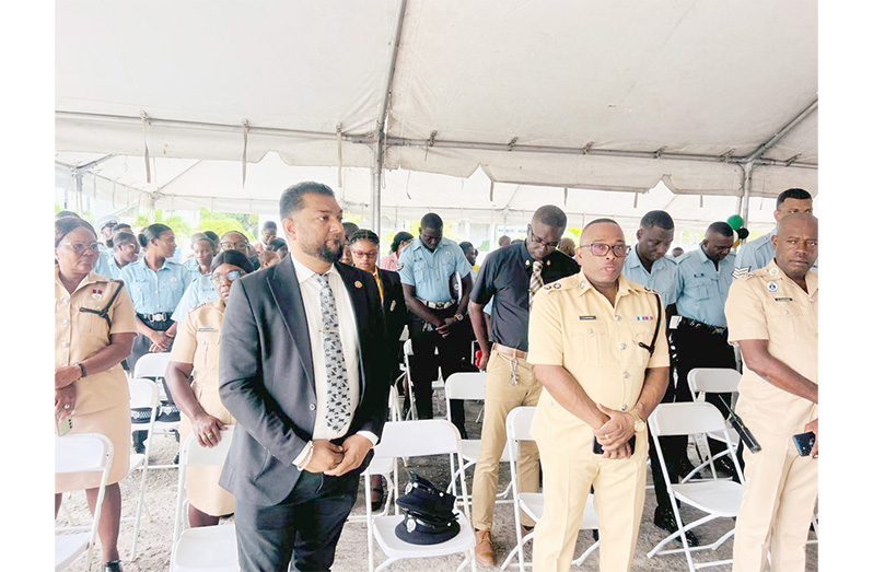 Some of the ranks of the Regional Police Division 4 'C' who attended a recent session that focused on core values, operational responsibilities and readiness in preparation for the September 1 General and Regional Elections (GPF photo)