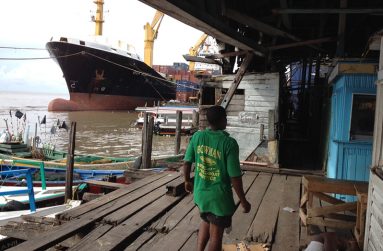 A section of the dilapidated Stabroek Market wharf (Photo by Francis Quamina Farrier)