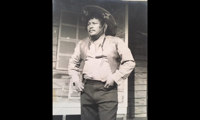 Neville Calistro aka ‘The Mighty Chief’, playing the role of Michael Lamazon 
in the play "Journey to Freedom"  (FQF photo) 