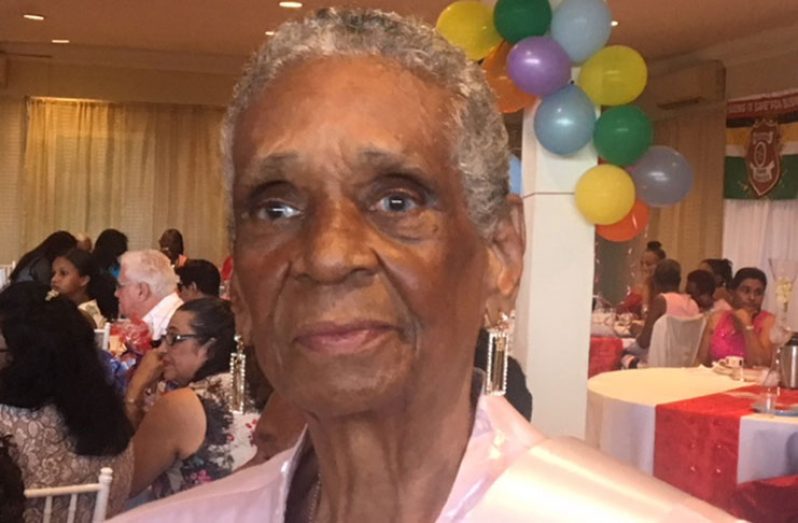 The late Hyacinth Bradshaw is the mother of Guyanese celebrity broadcaster Basil Bradshaw (Photo by Francis Q. Farrier)