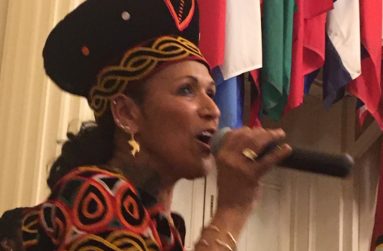 Sista Pat in action in the Hall of the Americas at the OAS Headquarters in Washington, DC, on February 22, 2020 (Photo by Francis Q. Farrier) 