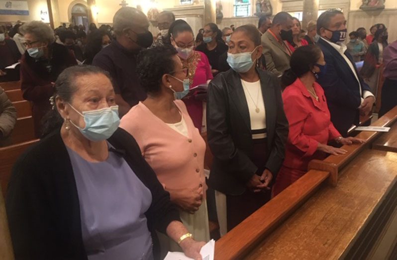 A section of the congregation at the Guyanese Mass 2021 in New York (Photo by Francis Q. Farrier)