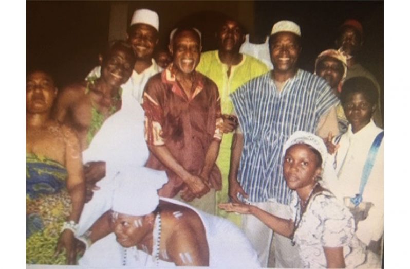 Farrier (centre), with new-found Ghanaian friends at the Kwame Nkrumah Memorial Park, Accra, Ghana, March 5, 2012