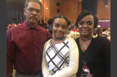 Mario and Dessa Ramotar with their granddaughter Lianna (Photo by Francis Quamina Farrier)