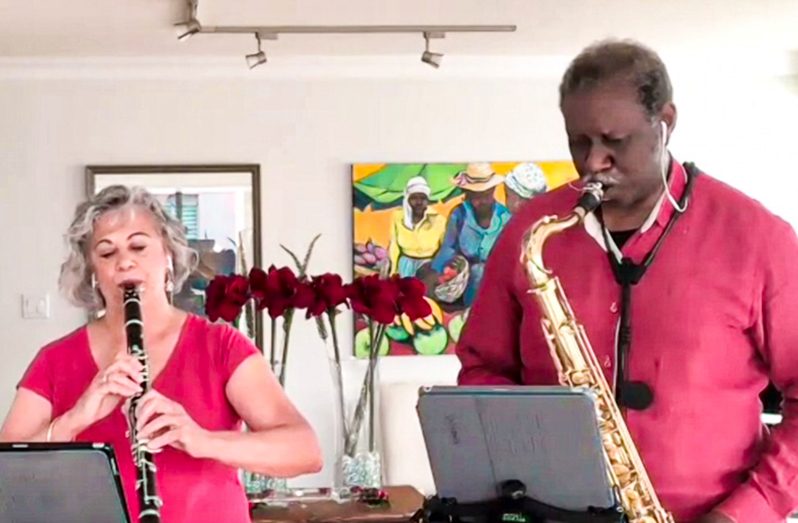 Nina and Andrew Cromwell making smooth jazz music together