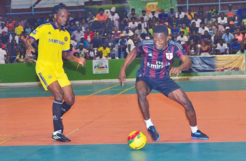 Futsal action at the National Gymnasium