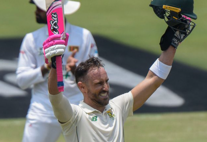 Faf du Plessis reached his 10th Test century on day three at SuperSport Park but fell just short of a maiden double.