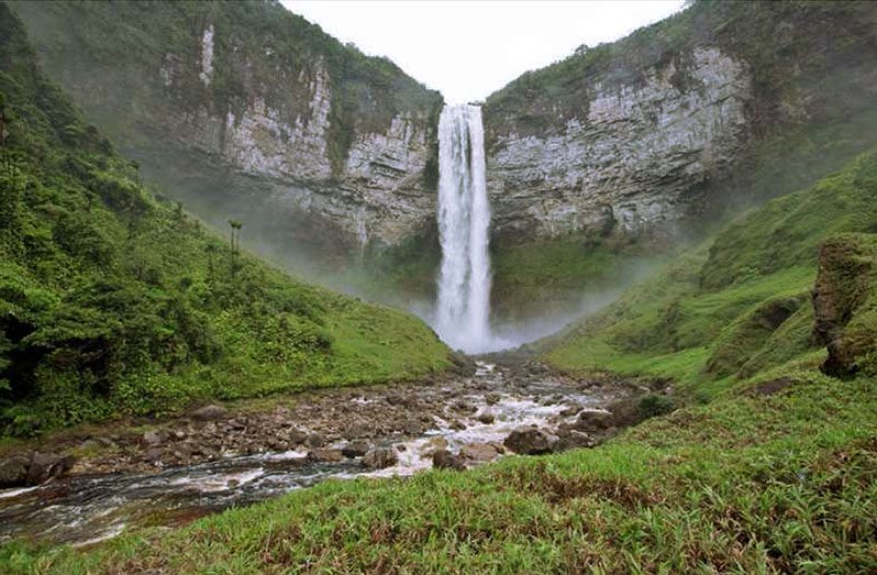 Oshi Falls near the Paruima village in the Cuyuni, Mazaruni Region