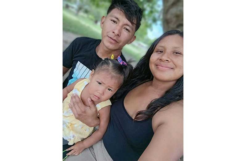The young family of three in happier times