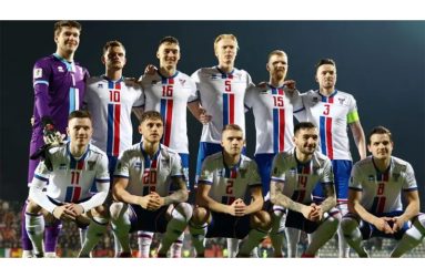 The Faroe Islands (pictured here before a last-minute defeat in Montenegro in March) are having their best ever qualification campaign by far