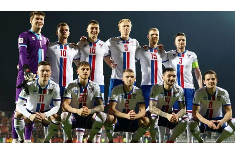 The Faroe Islands (pictured here before a last-minute defeat in Montenegro in March) are having their best ever qualification campaign by far