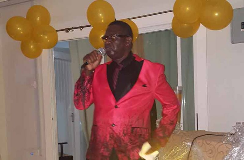Wendell Walcott singing at a recent Mother’s Day dinner