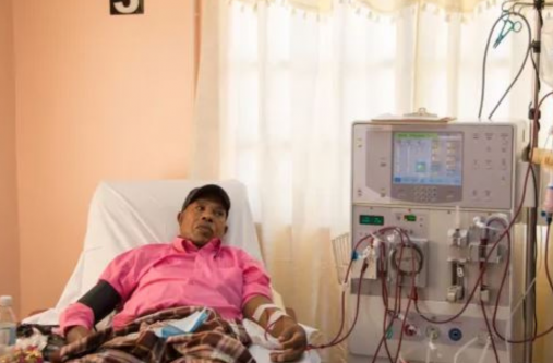A patient on dialysis (Credit: DPI - March 2022)