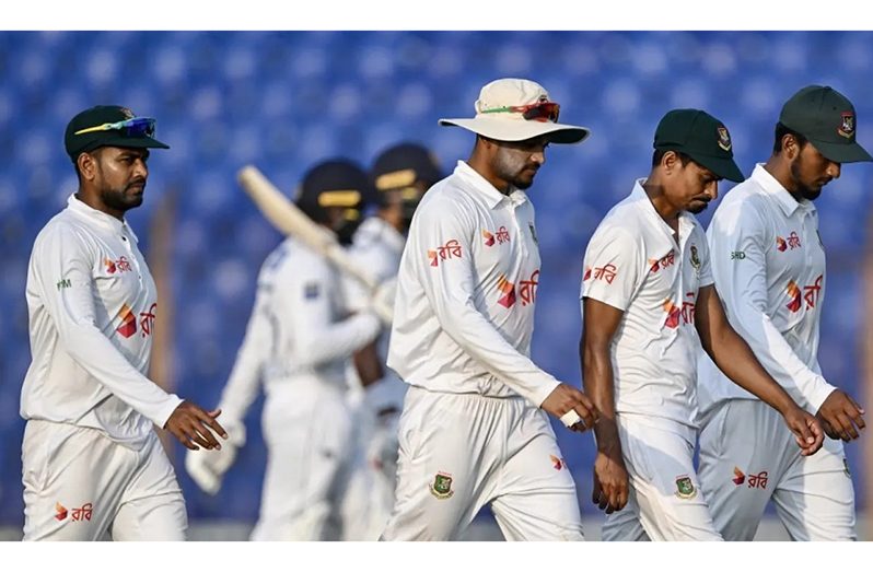 The Bangladesh fielders had a tough day on the opening day of the second Test •  (AFP/Getty Images)