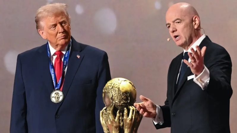 FIFA president Gianni Infantino awarded Donald Trump the inaugural FIFA Peace Prize at the 2026 World Cup draw in December