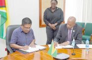 Senior Minister in the Office of the President with Responsibility for Finance and the Public Service, Dr. Ashni Singh and Chief Executive