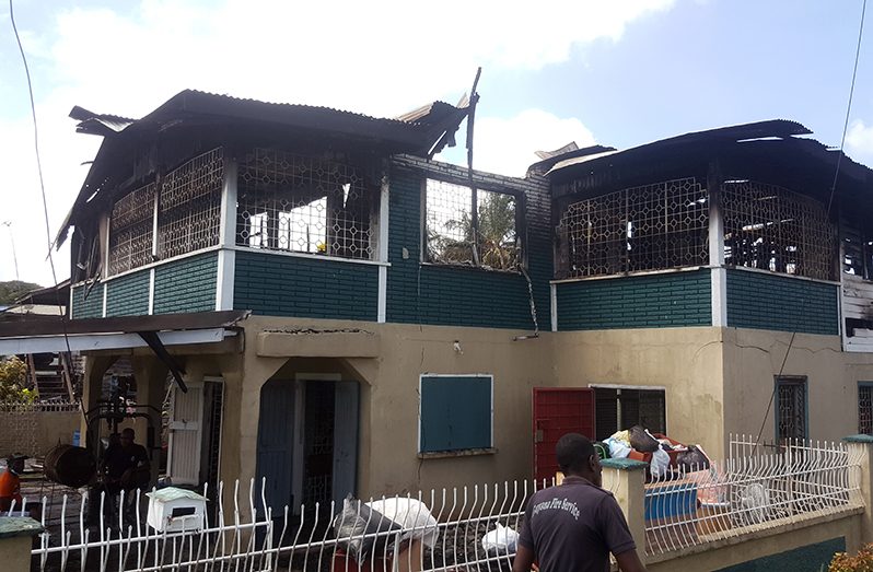 The charred remains of the Chung family’s Little Diamond Home