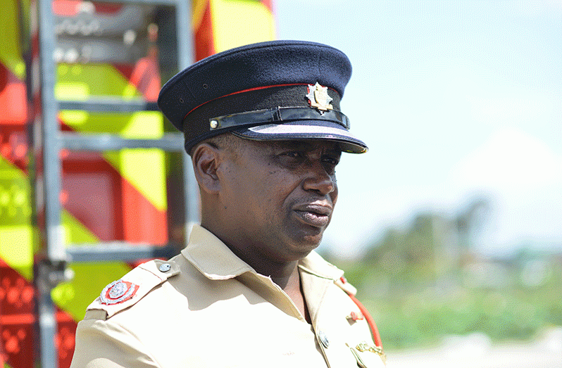 Divisional Fire Officer in Charge of Operations in Georgetown, Clive McDonald