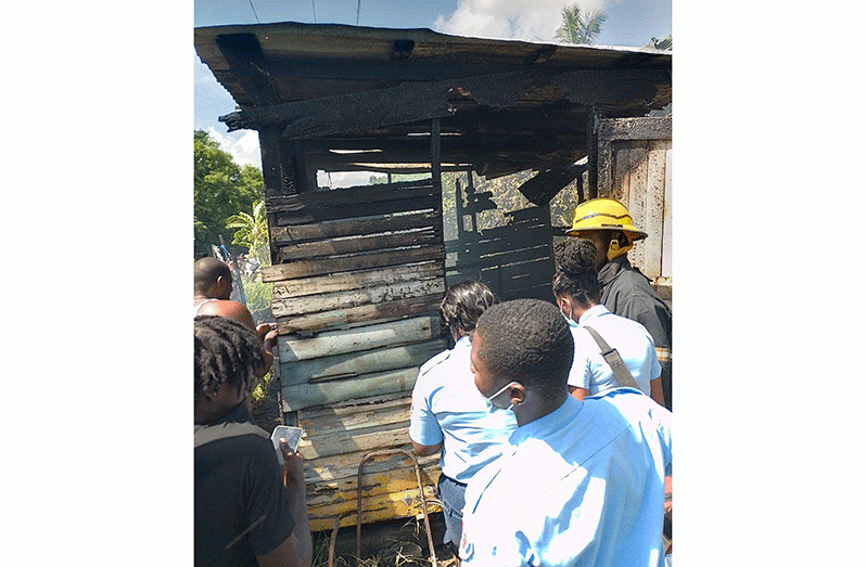 The house where the baby died during the fire