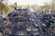 An elderly woman and her 44-year-old daughter are suspected to have perished in a fire of unknown origin that destroyed their one-storey house at Lot 3834 Plantation #2 West Minster, West Bank Demerara, around 05:00hrs on Friday