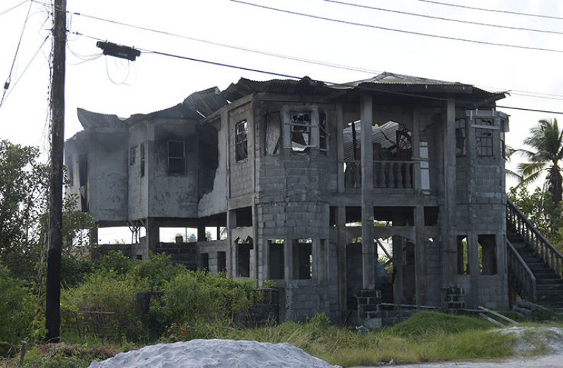 The aftermath of the fire