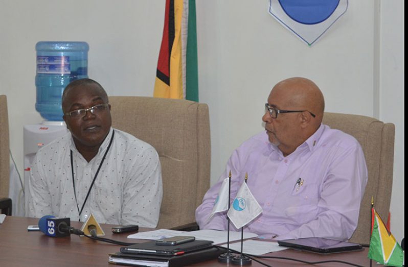 Divisional Manager, Curtis Niles and GWI’s Chief Executive Officer, Dr. Richard Van-West Charles,speaking about the rehabilitation of fire hydrants