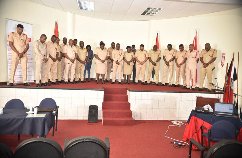 The Guyana Fire Service on Friday concluded its Annual Officers’ Conference with a moment of prayer