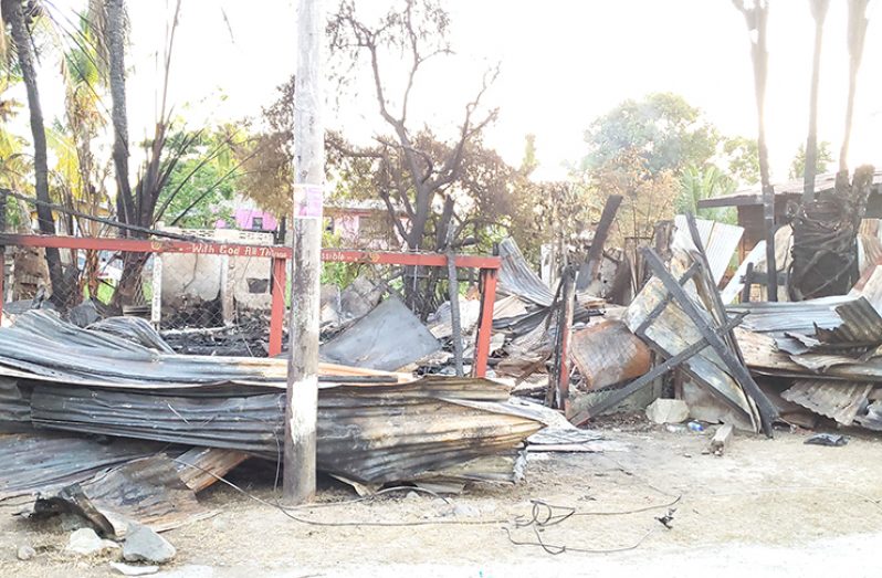What’s left of the house Arlene Moses once shared with her nephew