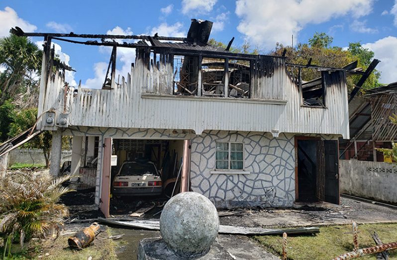 The building in the aftermath of the blaze
