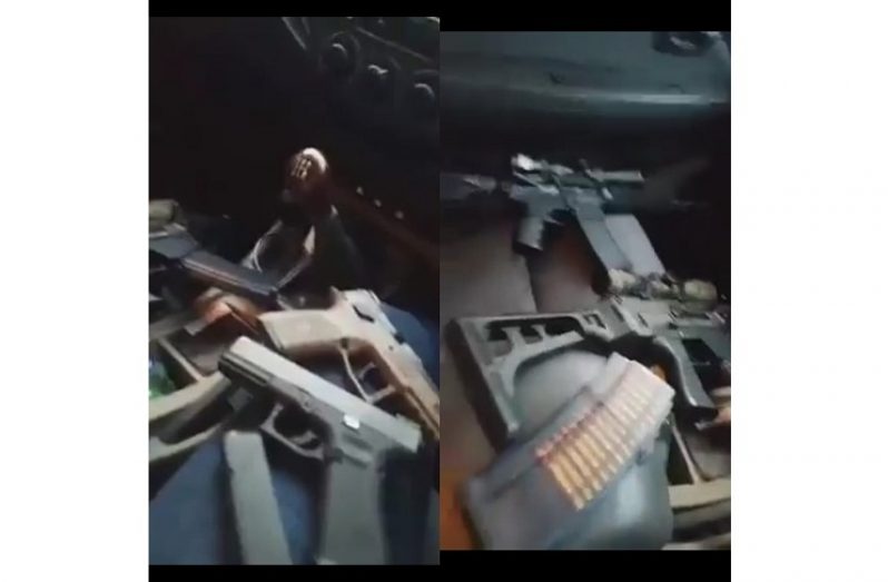 A screen-grab of the video which the man posted.