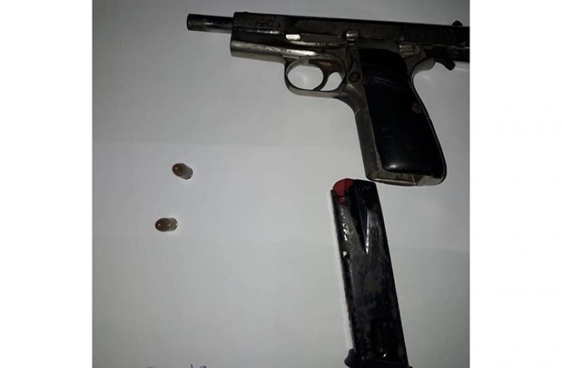 The illegal firearm that was found on the Hadfield Street resident.