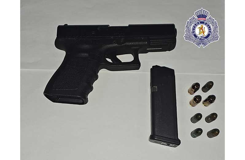 The firearm and rounds seized by police