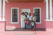 First Lady Arya Ali, with Lisa Reddy and her family, during the ribbon cutting ceremony (Japheth Savory Photo)