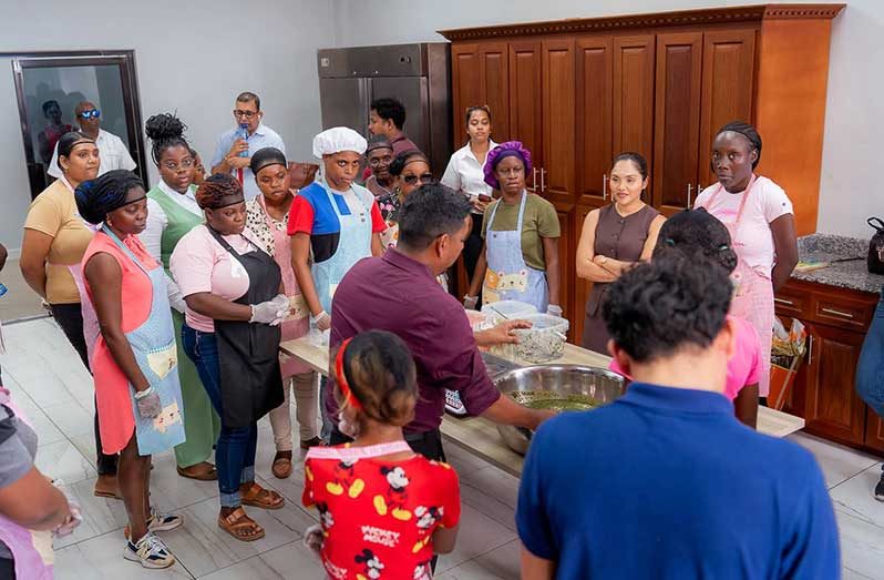First Lady Arya Ali attended the opening of the Packaging and Preserving Training Programme on Tuesday at the Empower Guyana Building. Participants are also expected to gain experience in developing products that could eventually be introduced to the local market